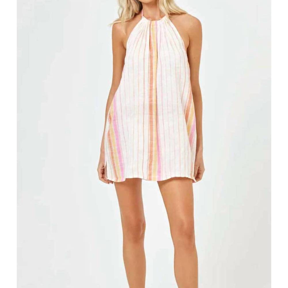 L*SPACE lydia striped cover-up dress in vaca stripe orange